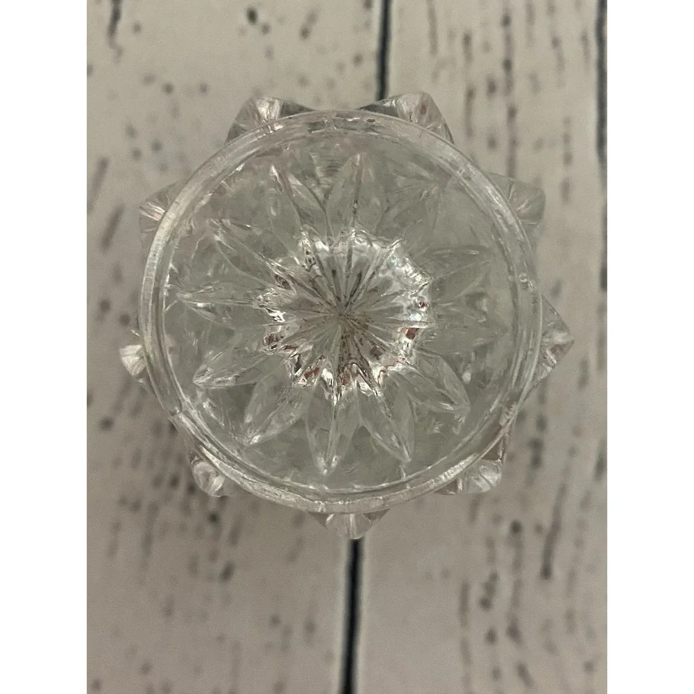 Small Crystal Glass Bud Vase Toothpick Holder 3